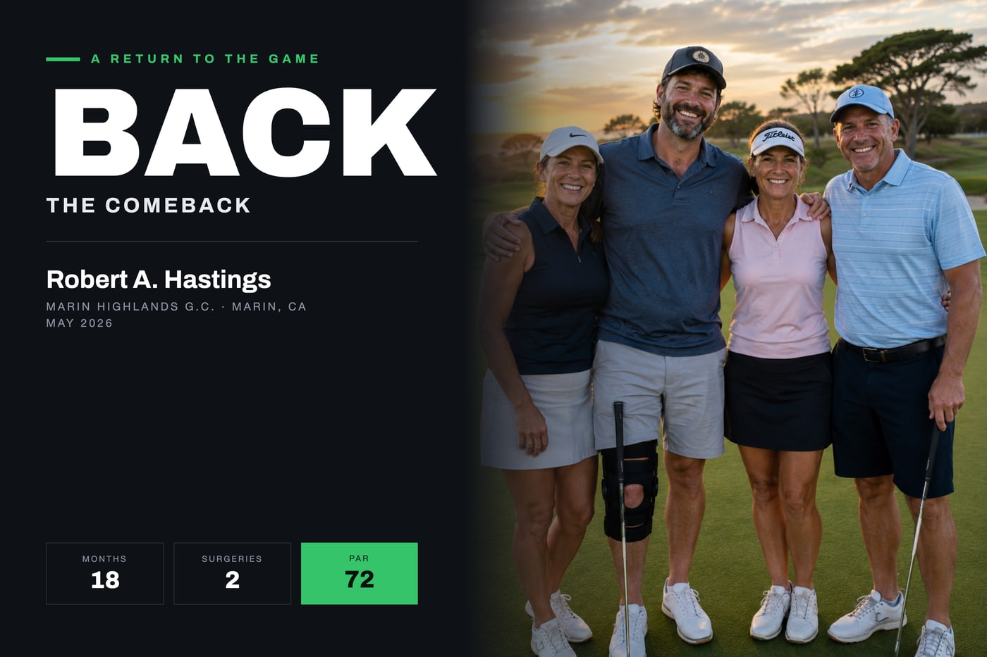 The Comeback print in the Modern Tour design, shown with a sample photo and sample copy