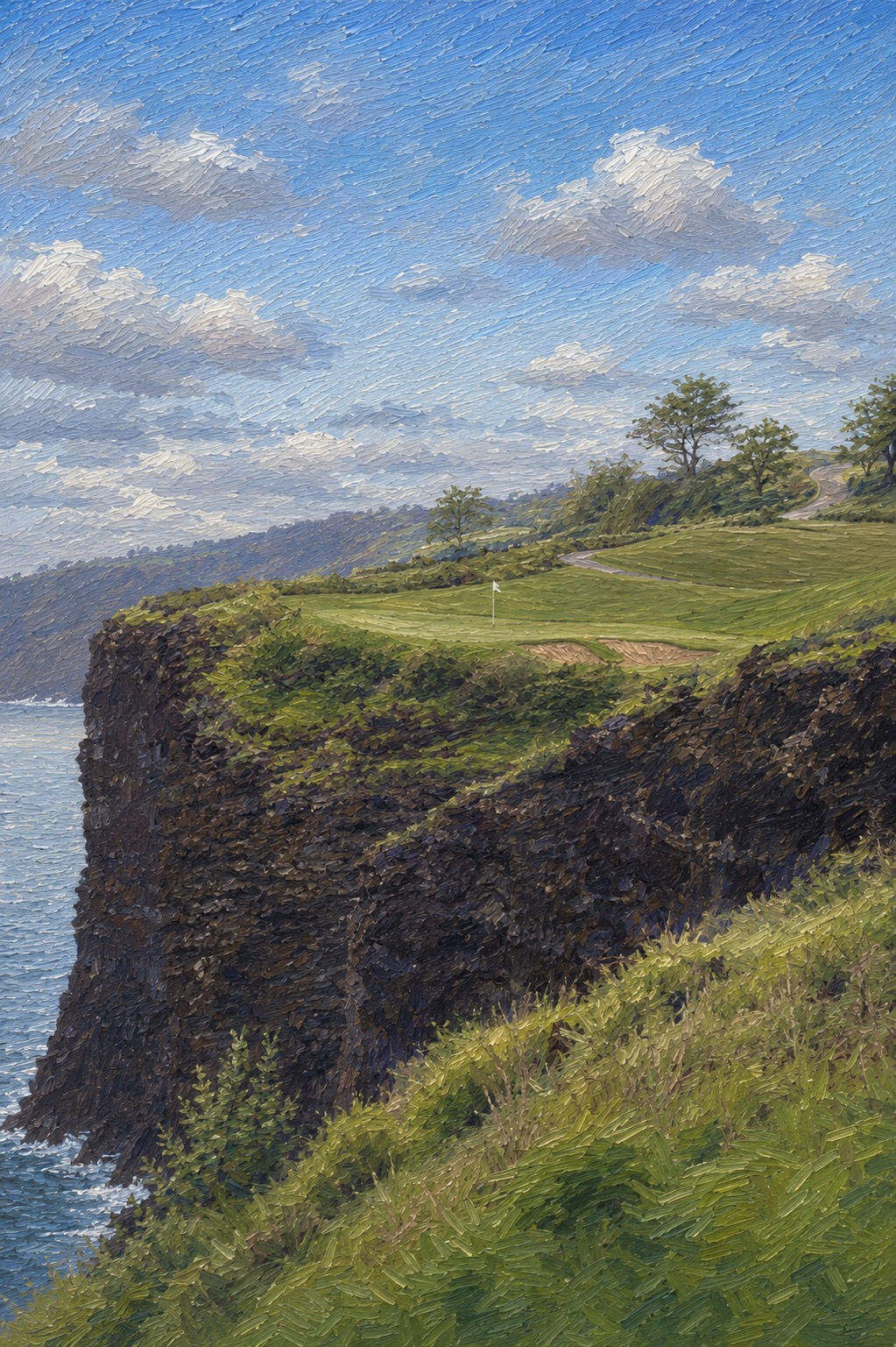 Impressionist painting-style print of Manele Lanai No. 13